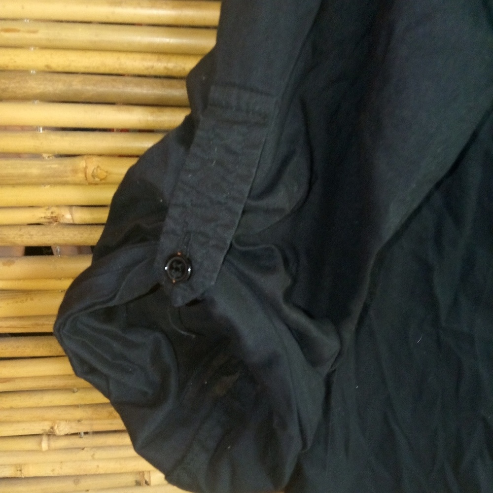 FANG XL Black White Silver Button Down Shirt Top - Picture 4 of 5